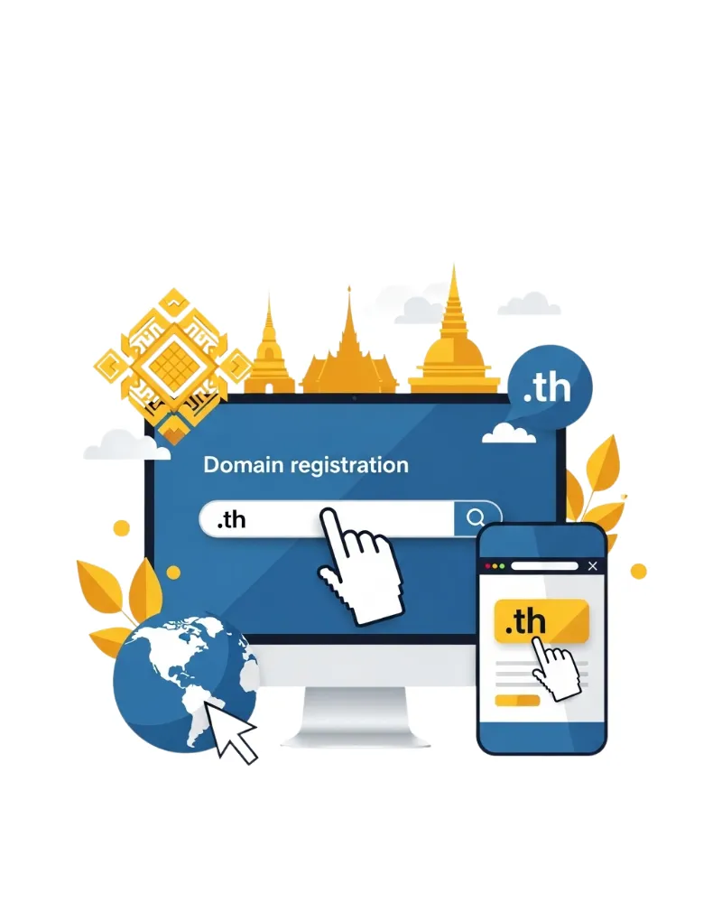 บริการจดชื่อโดเมน .th